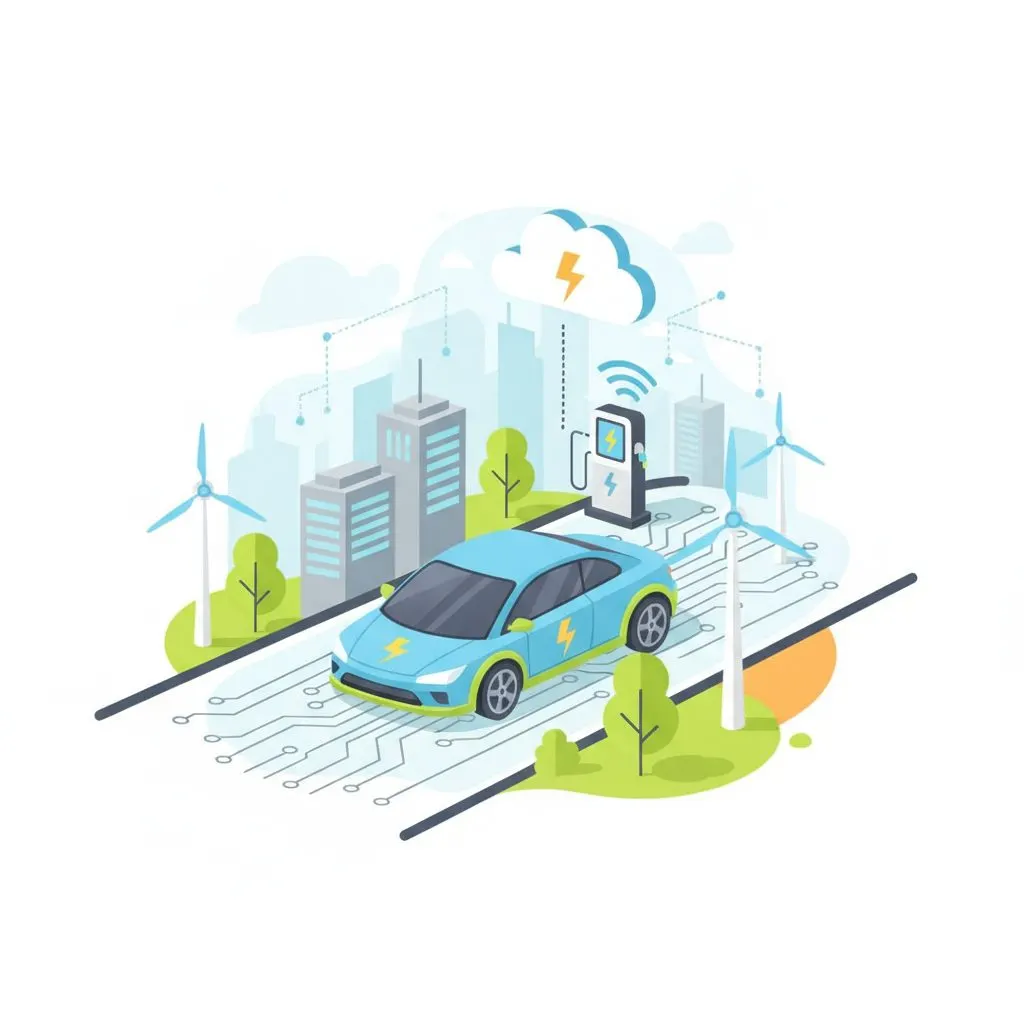 Ilustrasi Empat Jenis Utama Mobil Listrik dan Inovasi Teknologinya