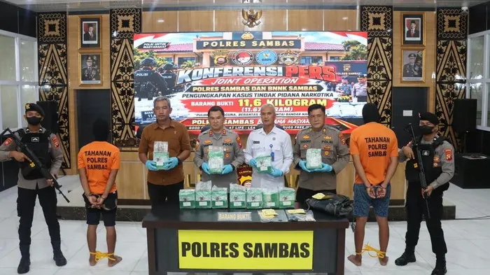 Dua Kurir Narkoba di Sambas Terancam Pidana Mati