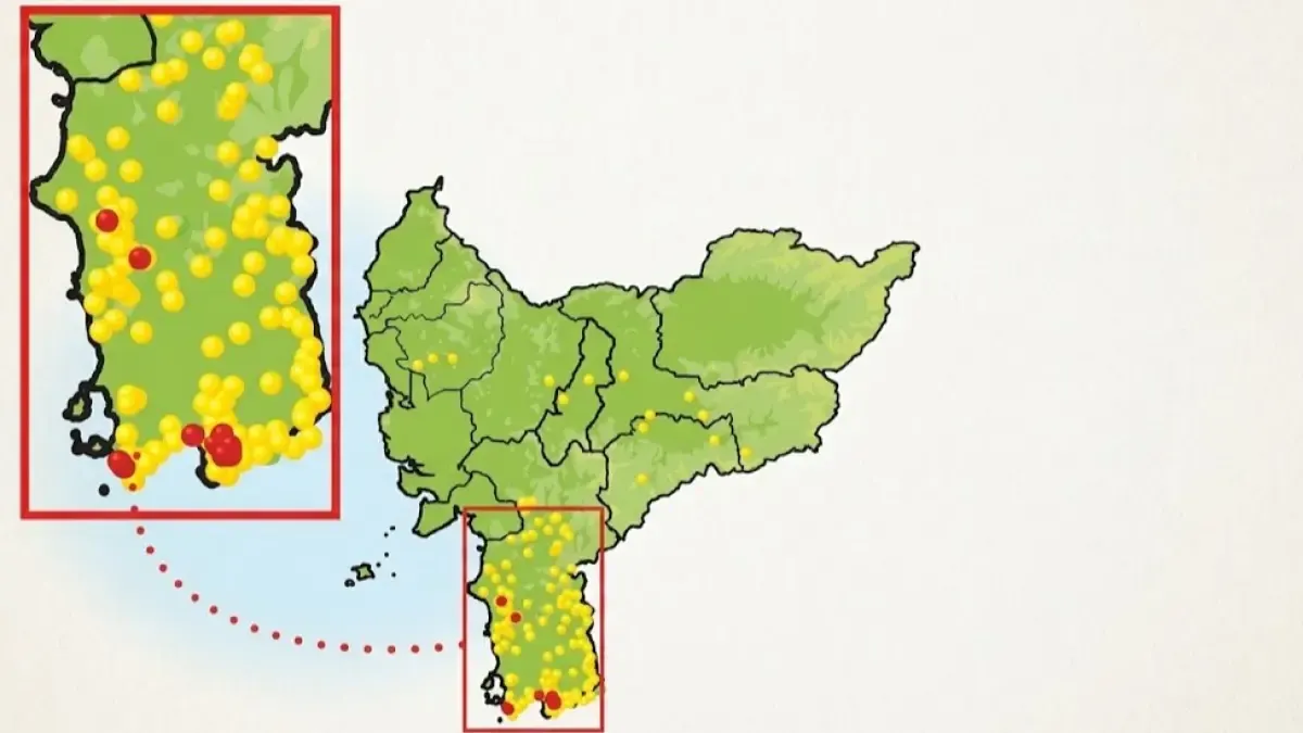 HOTSPOT: Peta sebaran titik api di Kalimantan Barat