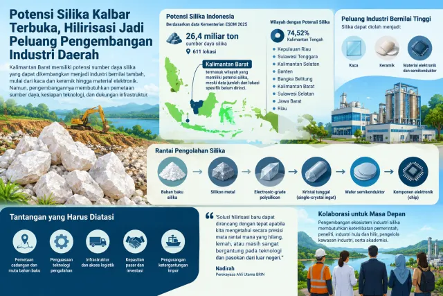 Potensi Silika Kalbar Terbuka, Hilirisasi Jadi Peluang Pengembangan Industri Daerah