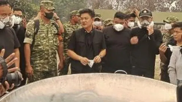 Bawa 3.000 Porsi Makanan Per Hari, Bobon Santoso Sambangi Garda Terdepan Karhutla di Tumbang Nusa